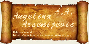 Angelina Arsenijević vizit kartica